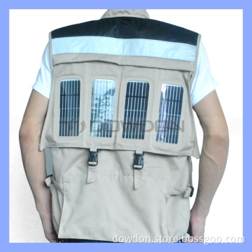 L Xl Xxl Sports Vest/Unique Solar Panel Work Vest/Multi Pocket Stringer Man Vest (Vest-01)